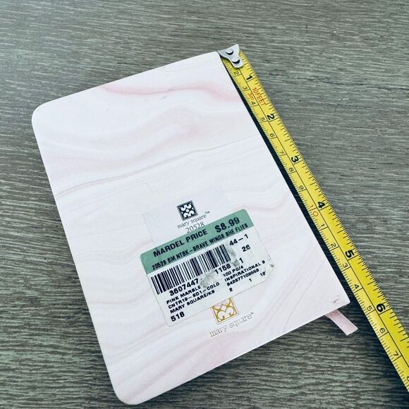 Brave Wings Pink Marbled Leather Journal Notebook - Picture 2 of 3